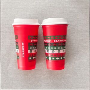 Sbux holiday reusable cup